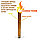 Деревянный фитиль для свечи пропитанный 10 x 100мм + держатель (отдельно), фото 3