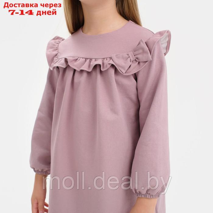 Платье для девочки с рюшей KAFTAN "Basic line", размер 30 (98-104), цвет сиреневый - фото 4 - id-p199803945
