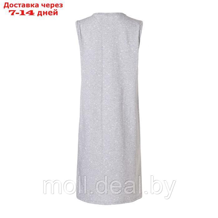 Ночная сорочка женская для беременных, цвет серый, размер 52 - фото 4 - id-p199814847