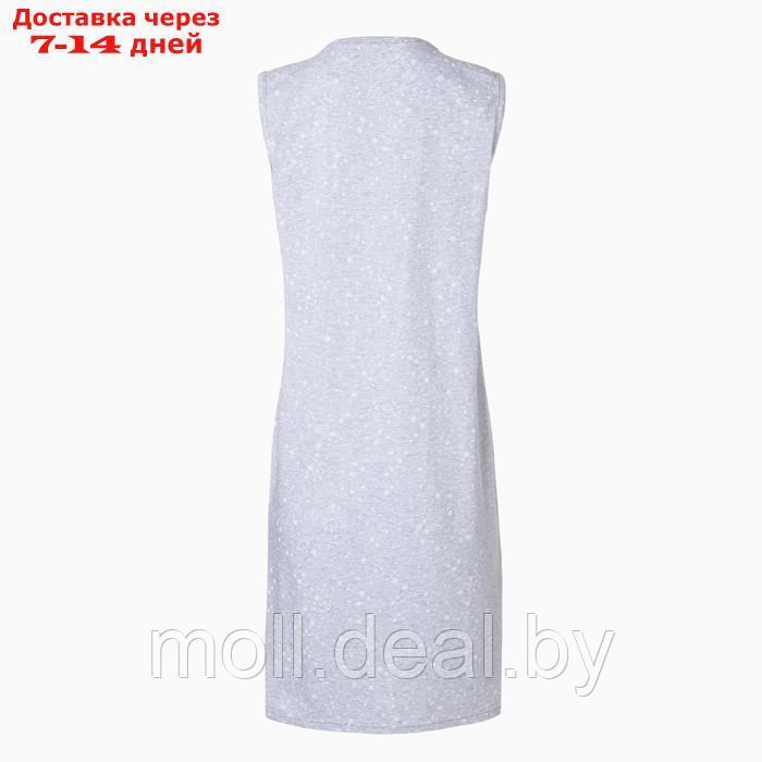 Комплект женский (сорочка/халат) для беременных, цвет светло-серый, размер 54 - фото 6 - id-p199814852