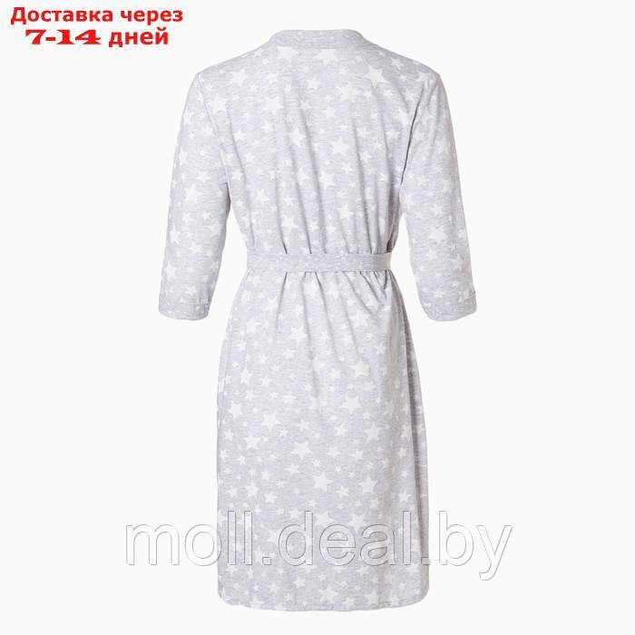 Комплект женский (сорочка/халат) для беременных, цвет светло-серый, размер 54 - фото 9 - id-p199814852