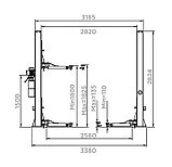 Подъемник двухстоечный . электрогидравлический KraftWell арт. KRW3DLM, фото 2