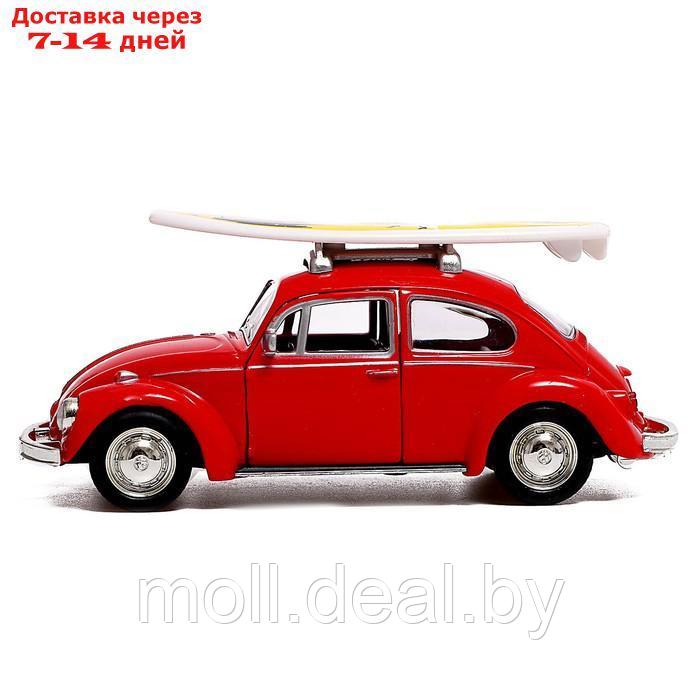 Машина металлическая VOLKSWAGEN BEETLE 1967, 1:32, открываются двери, инерция, цвет красный - фото 2 - id-p199815254