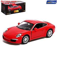 Машина металлическая PORSCHE 911 CARRERA S, 1:32, открываются двери, инерция, цвет красный