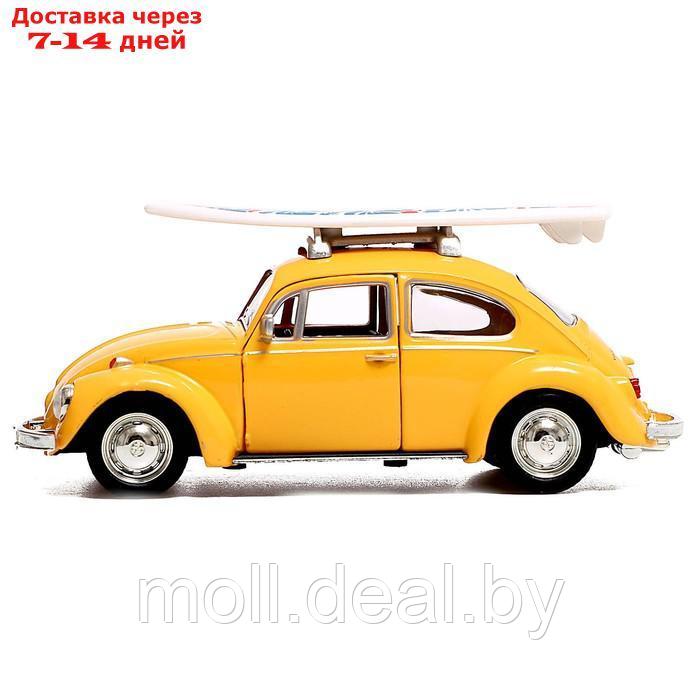 Машина металлическая VOLKSWAGEN BEETLE 1967, 1:32, открываются двери, инерция, цвет желтый - фото 2 - id-p199815285