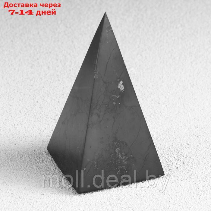 Пирамида из шунгита, 4 см, высокая, полированная - фото 1 - id-p199815345