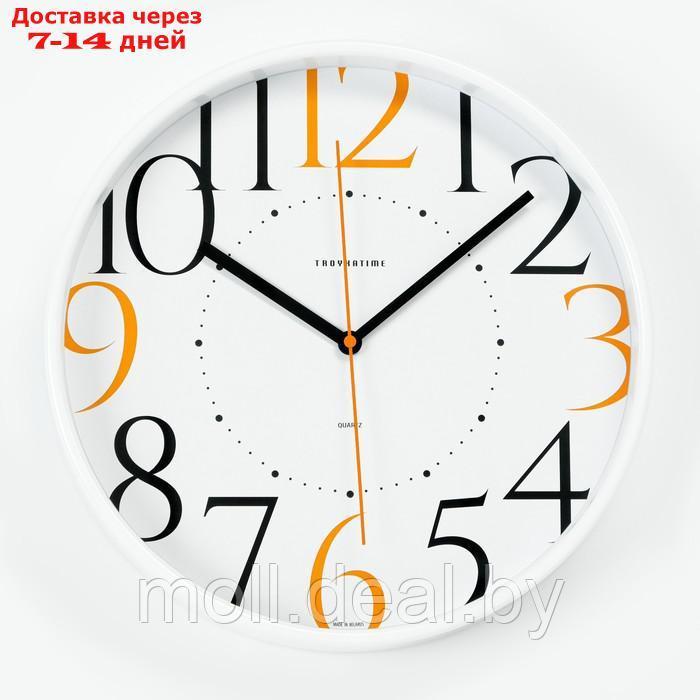 Часы настенные, серия: Интерьер "Эдит" d=30.5 см, белые - фото 1 - id-p199815347