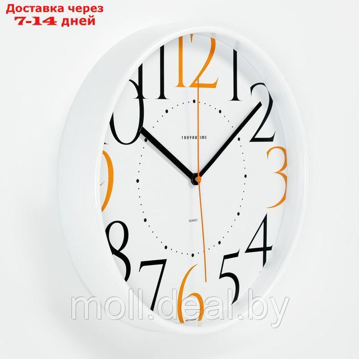 Часы настенные, серия: Интерьер "Эдит" d=30.5 см, белые - фото 2 - id-p199815347