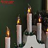 Фигура дерев. "Горка рождественская белая", 7 свечей, 1,5 Вт, Е12, 220V, ЭФФЕКТ ОГНЯ, фото 3