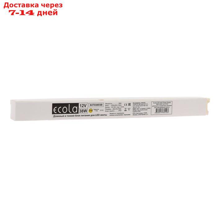 Блок питания для светодиодной ленты Ecola LED strip Power Supply, 38 Вт, 220-12 В, IP20 - фото 2 - id-p200118496