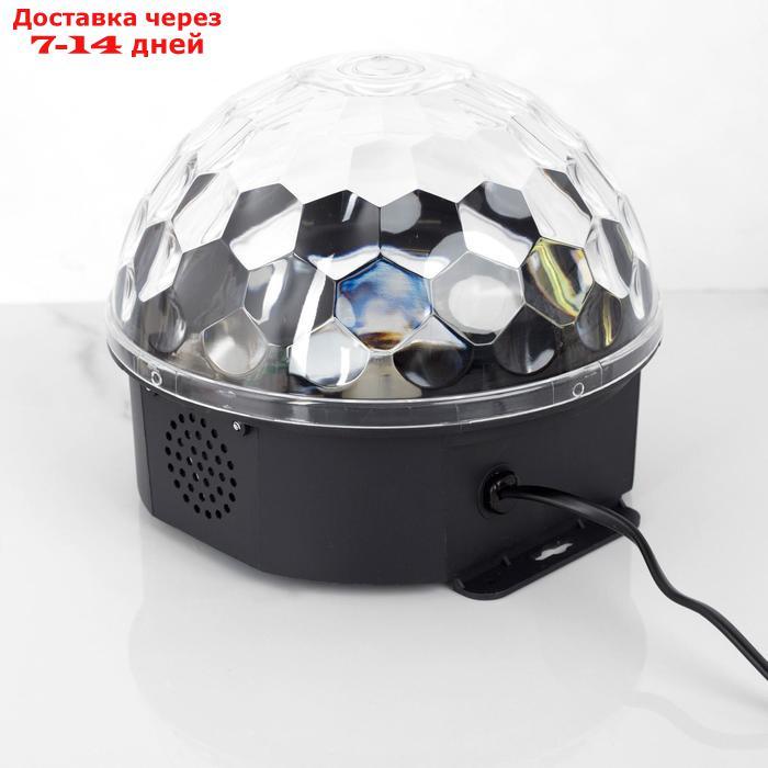 Световой прибор хрустальный шар диаметр 17,5 см с музыкой V220 - фото 4 - id-p200118577