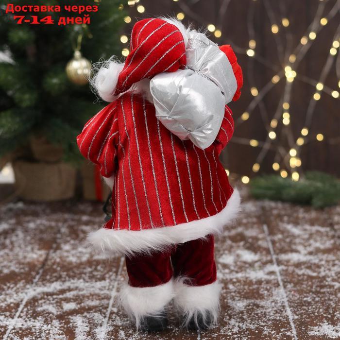 Дед Мороз "В красной полосатой шубе, с подарками" 16х30 см - фото 3 - id-p200118645