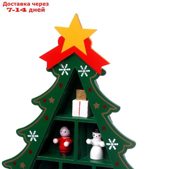 Новогодний сувенир "Ёлка с ячейками под подарки" 14.5х19.5 см зелёная - фото 5 - id-p200118656