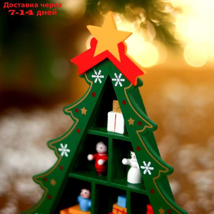 Новогодний сувенир "Ёлка с ячейками под подарки" 14.5х19.5 см зелёная - фото 9 - id-p200118656
