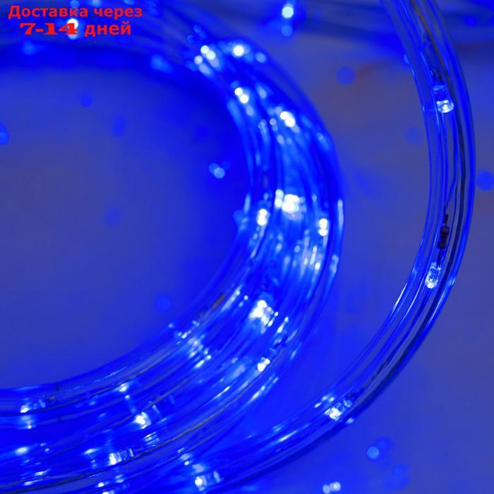 LED шнур 10 мм, круглый, 5 м, чейзинг, 2W-LED/м-24-220V, с контр. 8р, СИНИЙ - фото 3 - id-p200119645