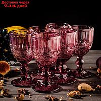 Набор бокалов Magistro "Ла-Манш", 250 мл, 9×9х×17 см, 6 шт, цвет розовый