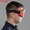 Очки-маска для езды на мототехнике, стекло прозрачное, красный, фото 4
