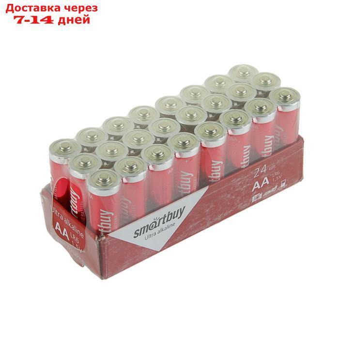 Батарейка алкалиновая Smartbuy Ultra, AA, LR6-24BOX, 1.5В, набор 24 шт. - фото 1 - id-p200115361