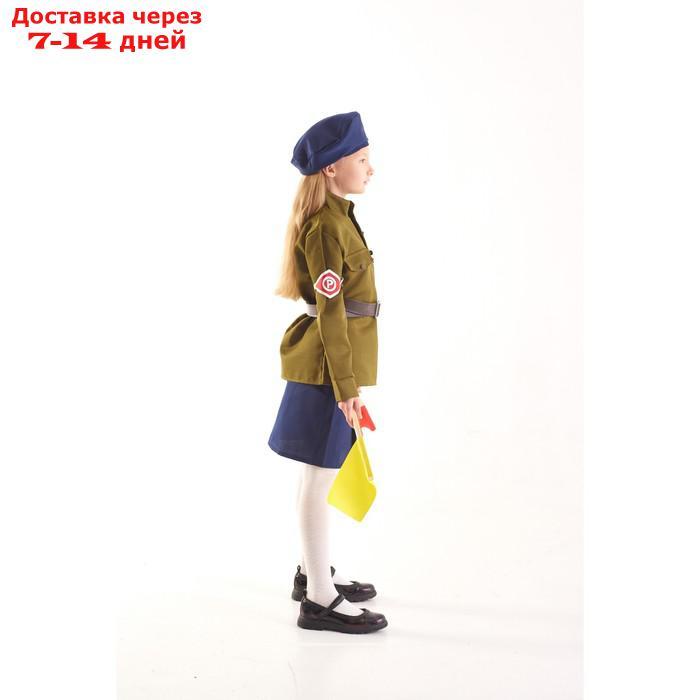 Военный костюм "Регулировщица", 8-10 лет, рост 140-152 см - фото 3 - id-p200115454