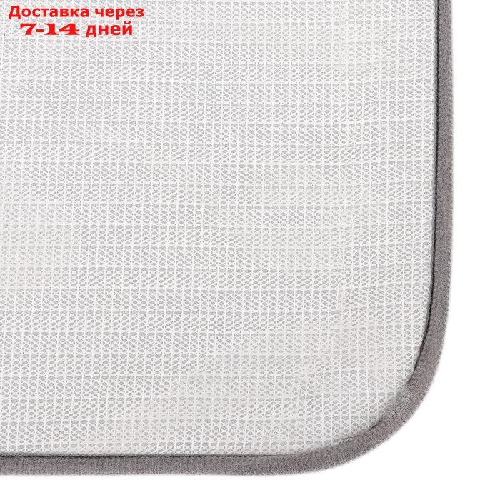 Набор ковриков для ванны и туалета Доляна "Грация", 2 шт: 40×50, 50×80 см, цвет серый - фото 4 - id-p200118000
