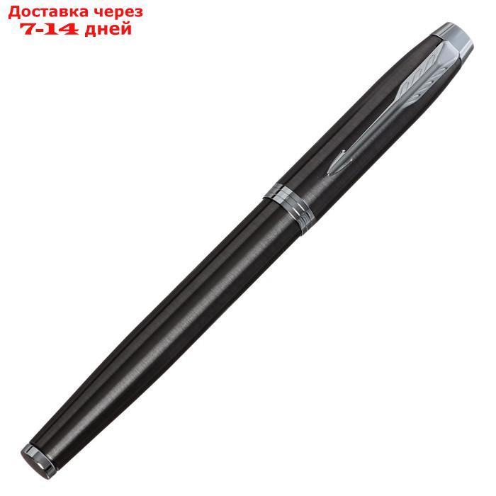 Ручка перьевая Parker IM Core F321 Dark Espresso CT F, корпус из нержавеющей стали, синие чернила (1931650) - фото 4 - id-p200118070