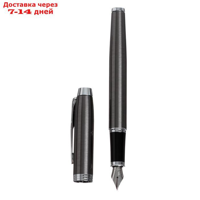 Ручка перьевая Parker IM Core F321 Dark Espresso CT F, корпус из нержавеющей стали, синие чернила (1931650) - фото 5 - id-p200118070