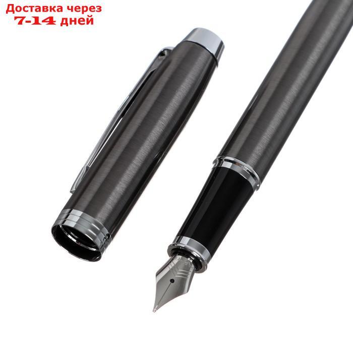 Ручка перьевая Parker IM Core F321 Dark Espresso CT F, корпус из нержавеющей стали, синие чернила (1931650) - фото 6 - id-p200118070