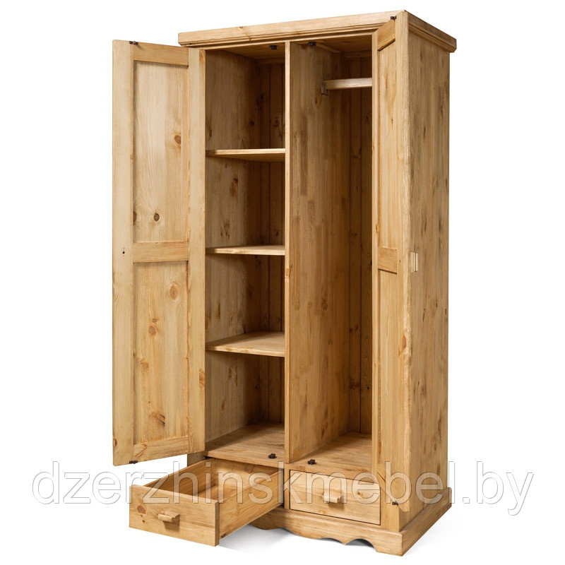 Шкаф для одежды из массива сосны Коммодум KOA22. РБ - фото 3 - id-p200224163
