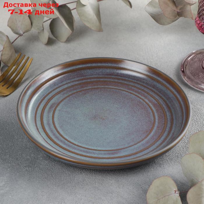 Тарелка десертная Magistro Garland, 17×2,2 см, цвет серый - фото 2 - id-p200119077