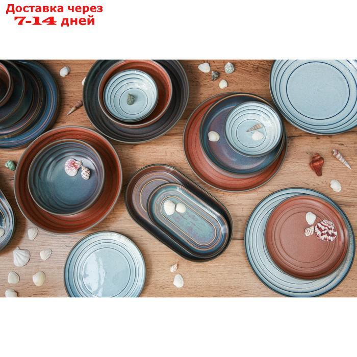 Тарелка десертная Magistro Garland, 17×2,2 см, цвет серый - фото 4 - id-p200119077