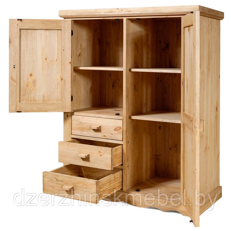 Шкаф деревянный из массива сосны Коммодум KOF23. РБ - фото 2 - id-p200224195