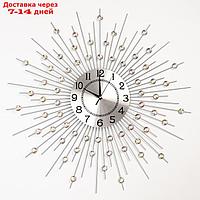 Часы настенные, серия: Ажур, "Рудна", плавный ход, 69 х 69 см, d циферблата=22 см