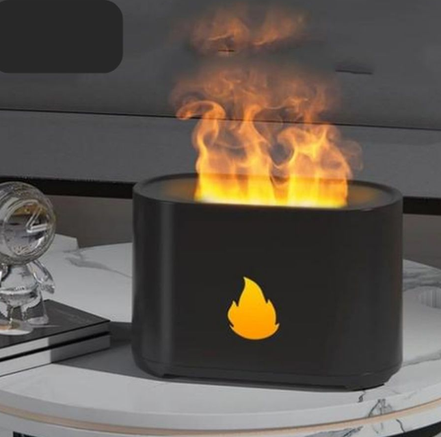 Аромадиффузор - ночник с эффектом пламени Flame Humidifier SL-168. Белый глянец/Цветное пламя - фото 6 - id-p200224699