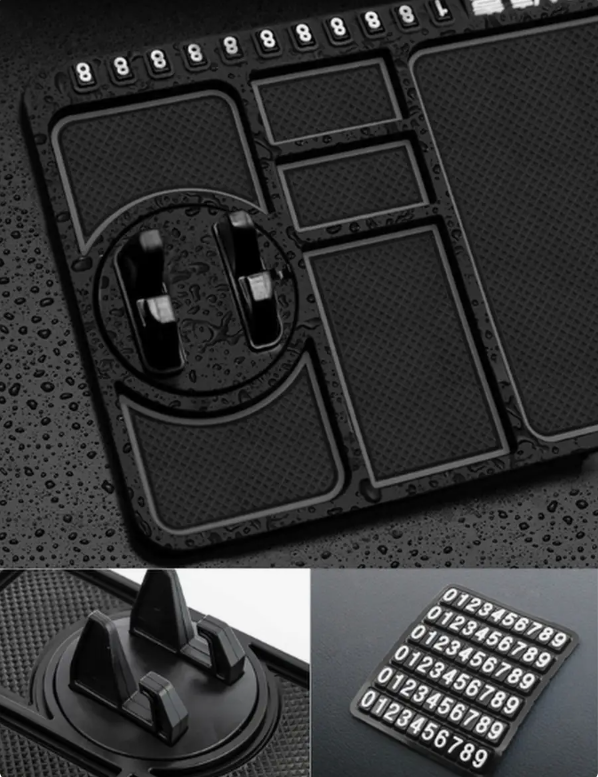 Противоскользящий коврик - держатель в автомобиль / подставка для телефона, черный - фото 4 - id-p200231688