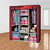 Складной шкаф Storage Wardrobe mod.88130 130 х 45 х 175 см. Трехсекционный. Красный/Бордовый, фото 10