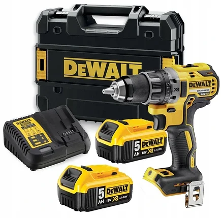 Дрель-шуруповерт бесщеточная DeWalt DCD791P2 (70 Нм, 2 АКБ 5 А/ч, кейс), фото 2