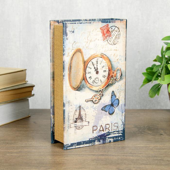 Сейф-книга дерево кожзам "Карманные часы. Париж" 21х13х5 см - фото 5 - id-p200315221