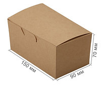 Контейнер бумажный ECO FAST FOOD BOX L, 150*90*70мм., уп. 25 шт.