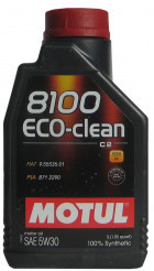Моторное масло Motul 8100 Eco-clean C2 5W30 1л - фото 1 - id-p200336497