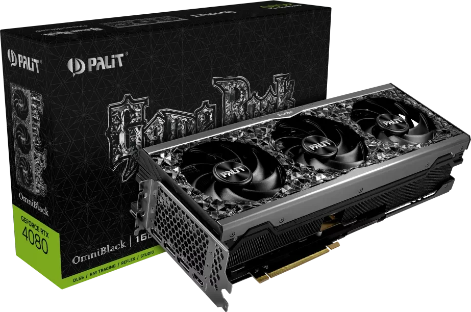 Видеокарта Palit GameRock OmniBlack GeForce RTX 4080 16GB NED4080019T2-1030Q