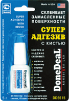 - DoneDeaL Суперадгезив с кистью, не требует обезжиривания поверхностей 5г (DD6615)