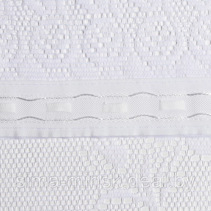 Штора на шторной ленте, размер 250х165 см, цвет белый, 100% полиэстер - фото 3 - id-p200343557
