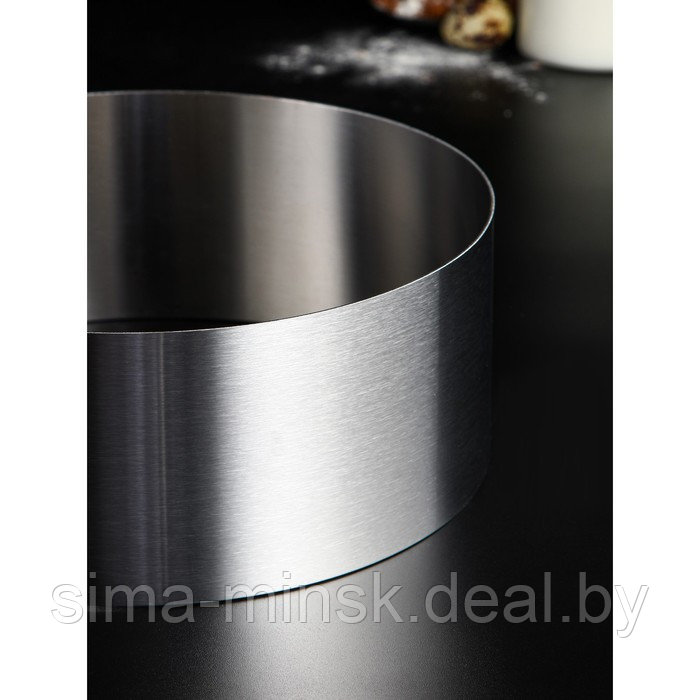 Форма для выпечки, профессиональная "Круг", D-22, H-8,5 см, сталь 1 мм - фото 3 - id-p200342652