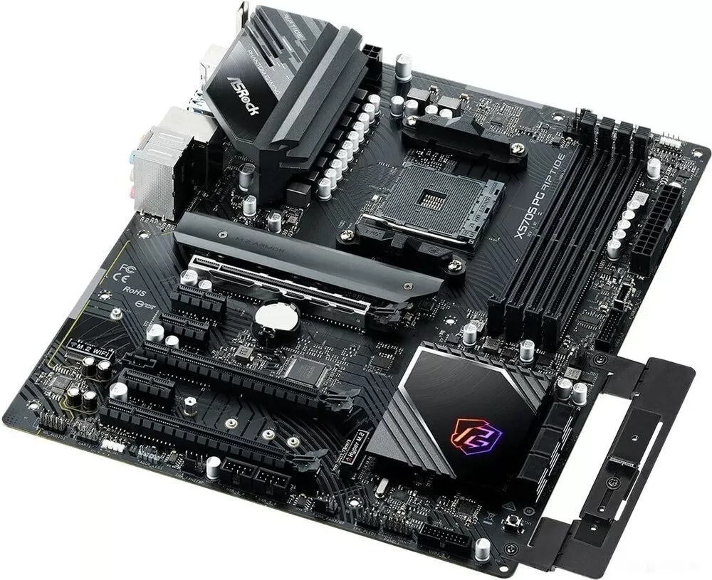 MB ASRock X570S PG RIPTIDE Soc-AM4 (X570) 3xPCI-E 4.0x16 3xPCI-Ex1 2xHyper M.2+M2(Wi-Fi) 2.5GbE LAN RAID