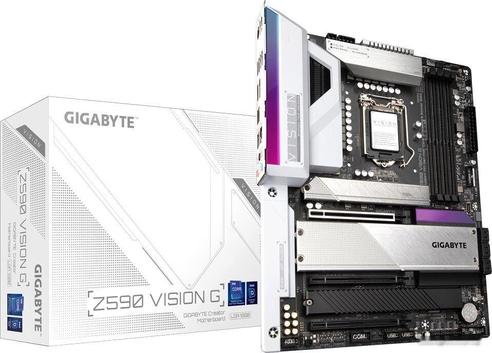 MB Gigabyte Z590 VISION G Soc-1200 (Z590) PCI-E 4.0x16 2xPCI-E 3.0x16 4xUltra M.2 RAID0/1/5/10 2.5GbE LAN