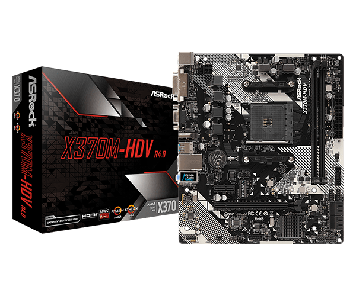 MB ASRock X370M-HDV R4.0 Soc-AM4 (X370) PCI-E 3.0x16 PCI-E 2.0x1 M.2 2xDDR4 3200Mhz HDMI+DVI+VGA mATX RTL