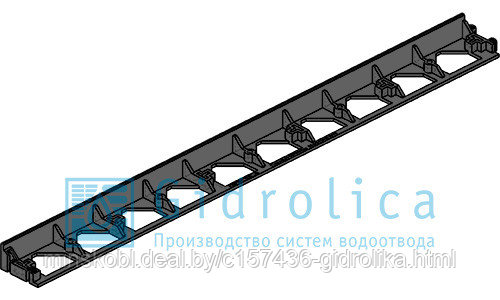 Бордюр Gidrolica Line Б-100.8.4,5 пластиковый черный L 1000 - фото 1 - id-p26133140