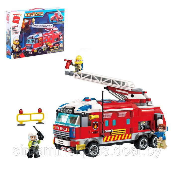 Конструктор «Пожарная машина», 3 минифигуры, 366 деталей - фото 1 - id-p200354590