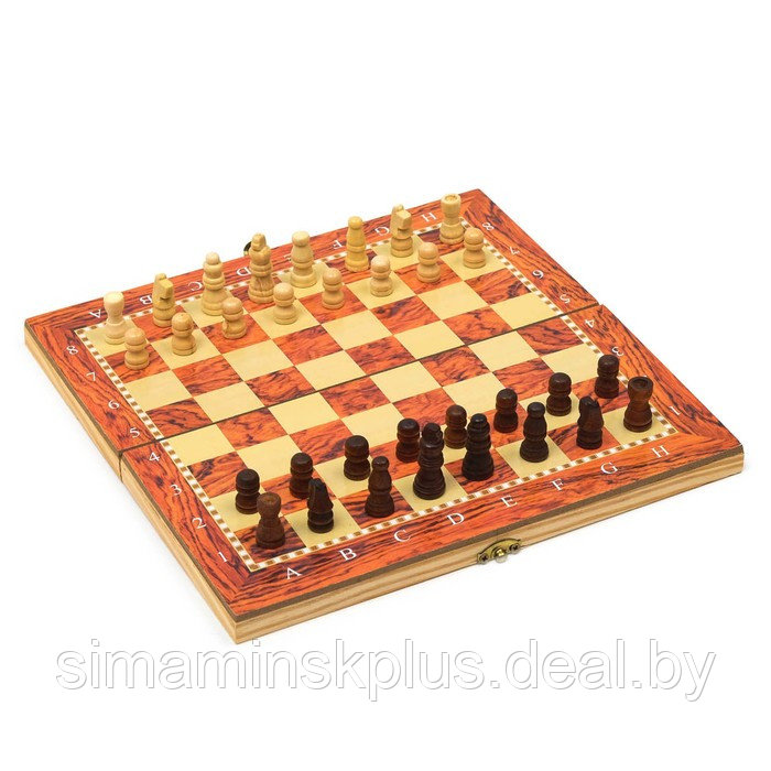 Настольная игра 3 в 1 "Монтел": нарды, шашки, шахматы, 24 х 24 см - фото 1 - id-p200358744