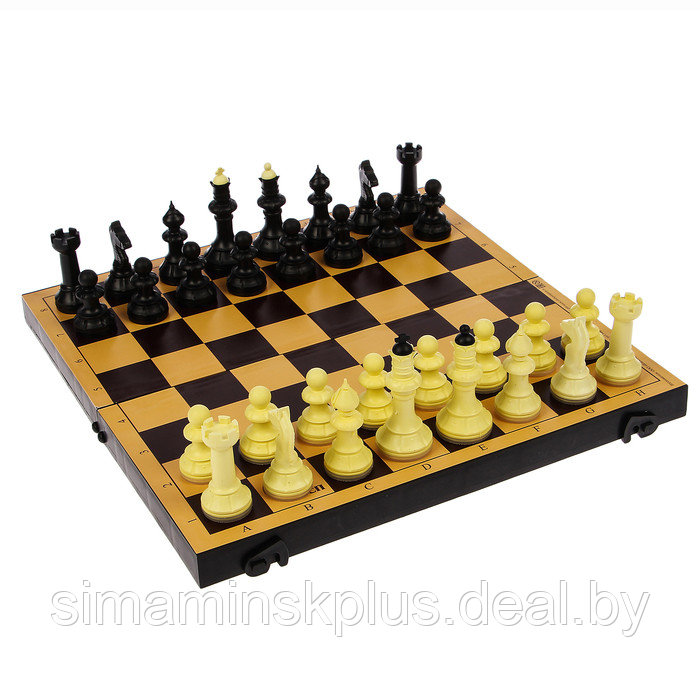 Настольная игра 2 в 1 "Семейная": шахматы, шашки, доска пластик 30 х 30 см - фото 1 - id-p200358750